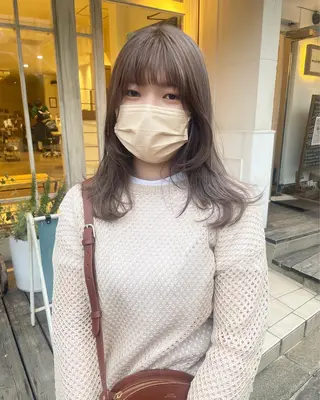 セミロング カラー ホンダリサコ 透明感カラー/ボブのヘアスタイル