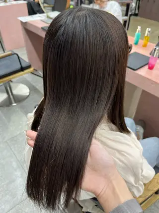 ロング パーマ/オリーブ/ 酸性ストレート/ゆなのヘアスタイル