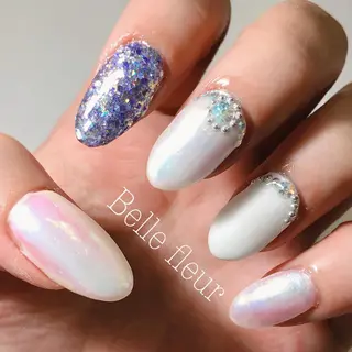 セミロング ネイル Belle fleurのネイルデザイン