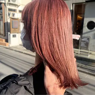 ミディアム カラー ヘアアレンジ ハイトーン/美髪矯正 🍃大江拓実のヘアスタイル