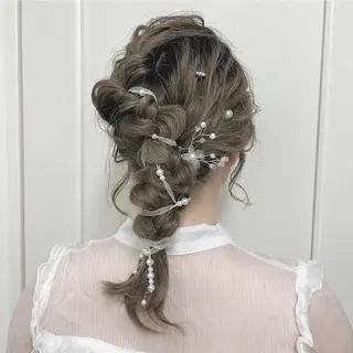 ロング ヘアアレンジ オシャマヘアーCinQ二川店所属・大嶽 楓のヘアスタイル