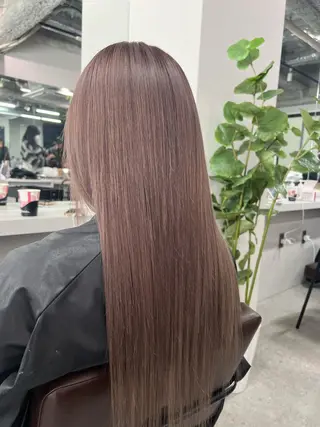 ロング カラー ハイトーン&髪質改善 &韓国エクステ🤎のヘアスタイル