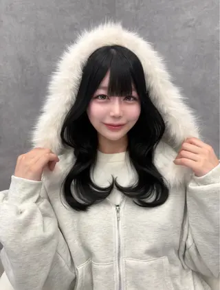 ロング カラー VEYY.nagoya所属・みゅう／韓国：網紅： トレンドヘアのヘアスタイル