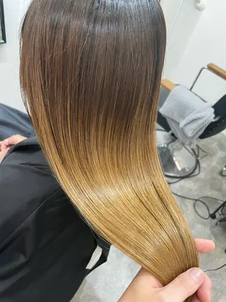 ロング カラー SUN GLOW サングロウ所属・水素トリートメント/ 髪質改善/ナカノメのヘアスタイル