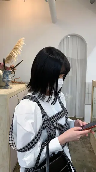 ショート カラー 似合わせカット ケアパーマ喜来雅由のヘアスタイル