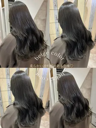 ロング カラー GO TODAY SHAiRE SALON所属・SAKINO． ベージュカラーのヘアスタイル