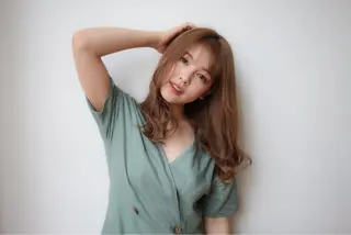 ロング カラー パーマ ヘアアレンジ VIVIE【ヴィヴィ】所属・髪質改善/韓国風 レイヤー/田村祐樹のヘアスタイル