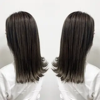 セミロング レイヤー×縮毛矯正 深見 拓のヘアスタイル