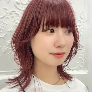 ミディアム カラー ヘアアレンジ 【柔らか透明感✨/ 似合せ前髪】大石葉月のヘアスタイル