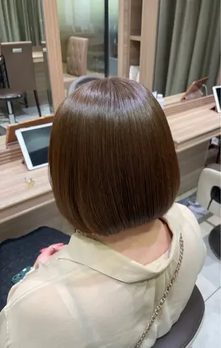 ミディアム 縮毛矯正/ まなかのヘアスタイル