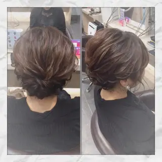 ミディアム ヘアアレンジ ヘアセット/着付け 𓇼 松本 夏美𓇼のヘアスタイル