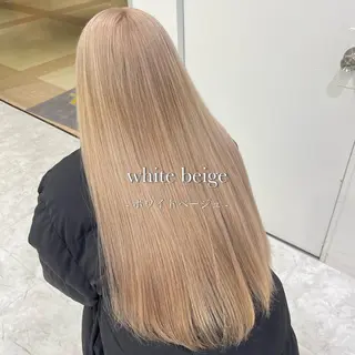 ロング カラー ベージュ‎/ダブルカ ラー/RINKA🎀のヘアスタイル