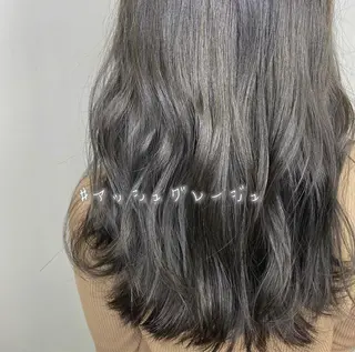 セミロング カラー ヘアアレンジ HAIRSALONLOOP所属・川上 麻梨阿のヘアスタイル