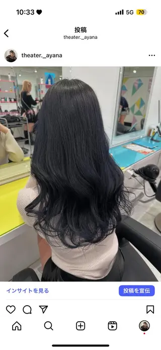 ロング カラー 韓国トレンド寒色💍 ayana💍のヘアスタイル