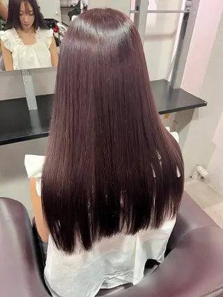 ロング カラー 韓国ヘア/ベージュ カラー🤍yukaのヘアスタイル