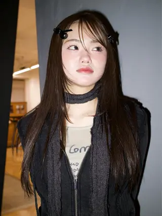 カラー YURiA レイヤー🫧暖色のヘアスタイル