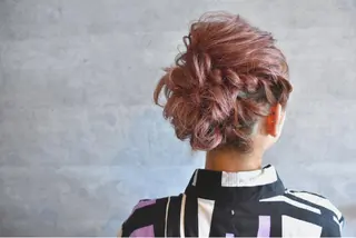 ショート ヘアアレンジ hair salon Glanzのヘアスタイル