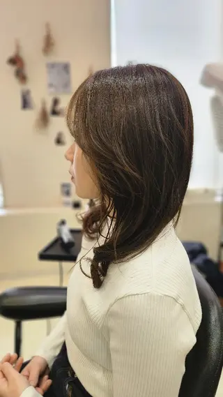 セミロング 林慶吾/ショートボブ /デザインカラーのヘアスタイル