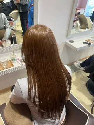 ロング カラー ベージュカラー⌇﻿ くびれヘア.𐙚心音のヘアスタイル