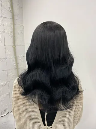 ロング カラー ブリーチなしカラー の職人YOSHIKIのヘアスタイル