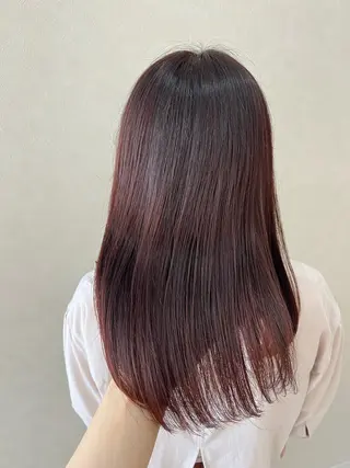 セミロング カラー Una並木坂  透明感カラー＆髪質改善＆韓国ヘア所属・松本 凜那のヘアスタイル
