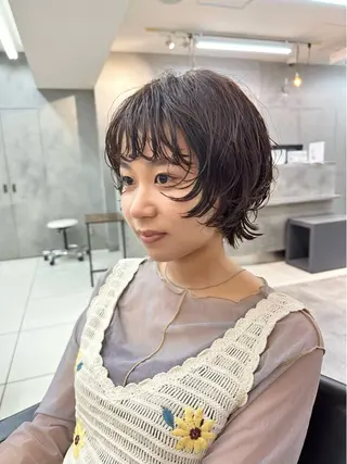 パーマ RIN パーマ/暖色カラーのヘアスタイル