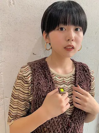 ショート カラー Fuuu《フゥ》所属・シノザキ シンゴのヘアスタイル