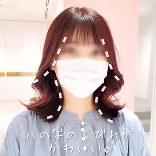 ミディアム 韓国くびれレイヤー 🇰🇷はづきのヘアスタイル