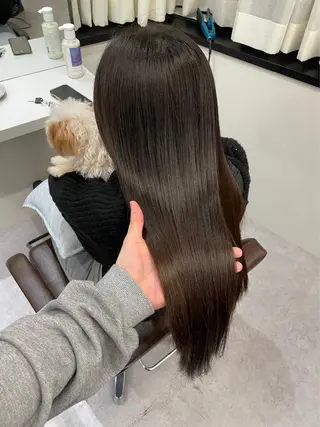 ロング 酸性縮毛矯正 Coreすずのヘアスタイル