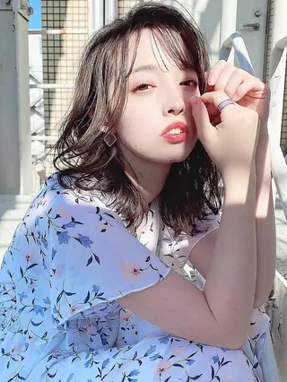 セミロング Trip 大名🌟 ダブルカラーのヘアスタイル