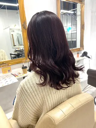 セミロング カラー アピール欄に重要な お知らせがありますのヘアスタイル