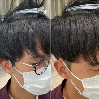 ショート パーマ メンズ 【メンズ縮毛矯正】 田中秀斗のヘアスタイル