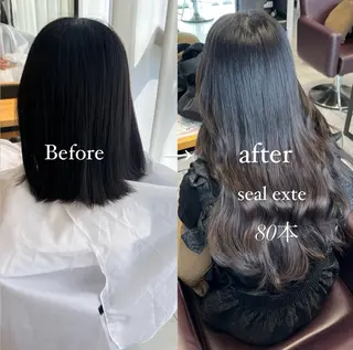 ロング りおな/エクステ /ミルクティーカラーのヘアスタイル