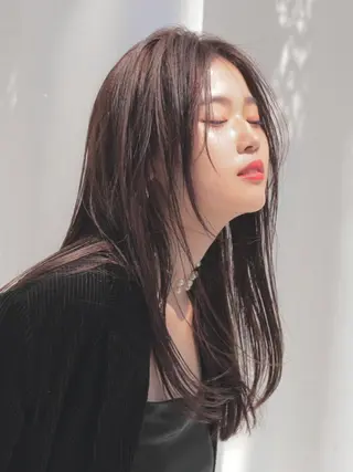 ロング カラー ♥️ボブ韓国風ヘア ♥️久保田夢美のヘアスタイル