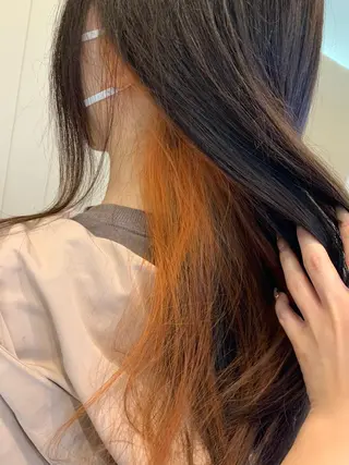 セミロング カラー 福森 みずきのヘアスタイル