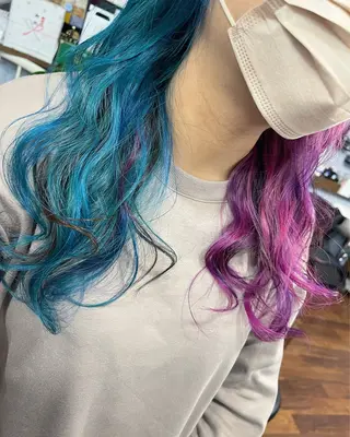 セミロング カラー 原宿サロン代表 デザインカラー伊藤卓のヘアスタイル