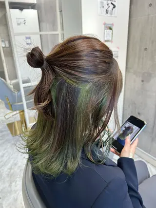 ミディアム N/デザインカラー 🌿ナギのヘアスタイル