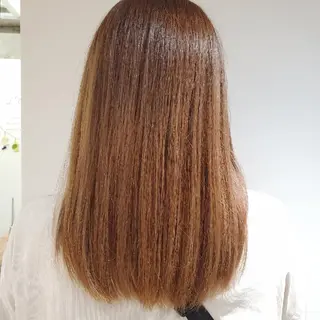 セミロング カラー えんどう みほのヘアスタイル