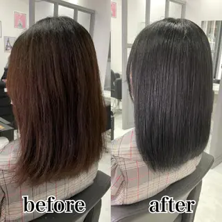 セミロング カラー 髪質改善縮毛矯正 kosuke_IJKのヘアスタイル