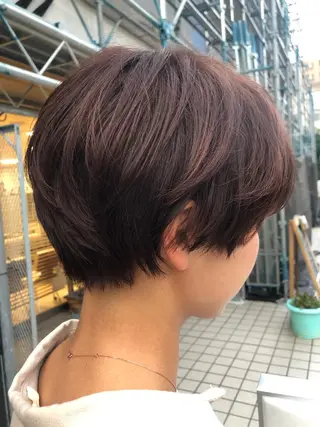 ショート カラー 似合わせ レイヤー須川のヘアスタイル