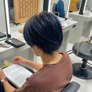 ショート カラー メンズ 竹脇 美奈のヘアスタイル