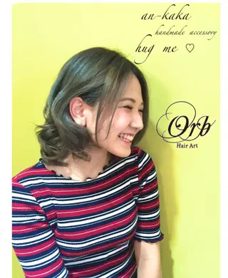 ショート ミディアム カラー パーマ 鬼頭 洋吏のヘアスタイル