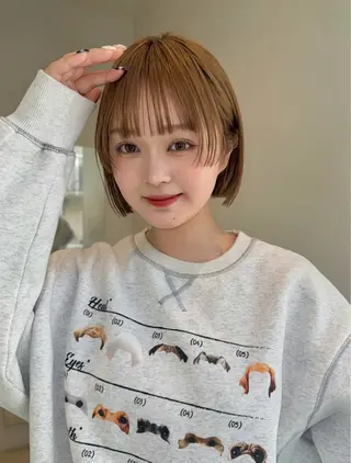 ショート カラー 🩵似合わせボブ /ミニボブ🩵しおのヘアスタイル