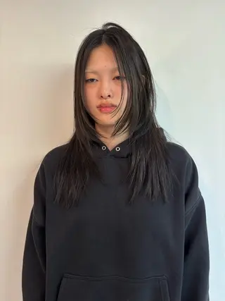 セミロング カラー sakura🌸 レイヤー/韓国ヘアのヘアスタイル