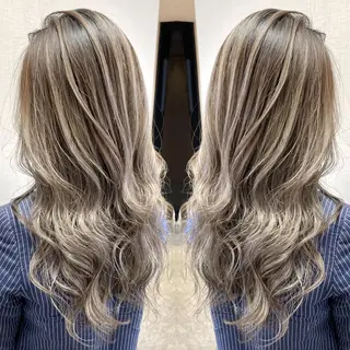 ロング カラー ヘアアレンジ 松井那津子 /ハイライトブリーチのヘアスタイル