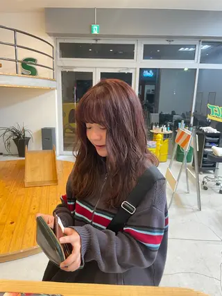 カラー YURiA レイヤー🫧暖色のヘアスタイル