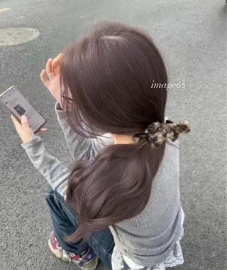 ロング 淡色ラベンダー♡ ニーナ🎀🦙のヘアスタイル