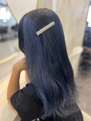 セミロング カラー 😈せいと😈 ハイトーン/縮毛矯正のヘアスタイル