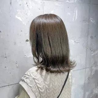 ミディアム カラー I'S.横浜所属・赤み消しカラー 🍀JUNKIのヘアスタイル