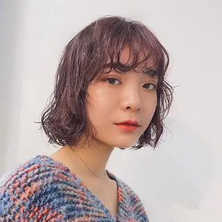 ショート パーマ 阿久津真衣 似合わせカットのヘアスタイル